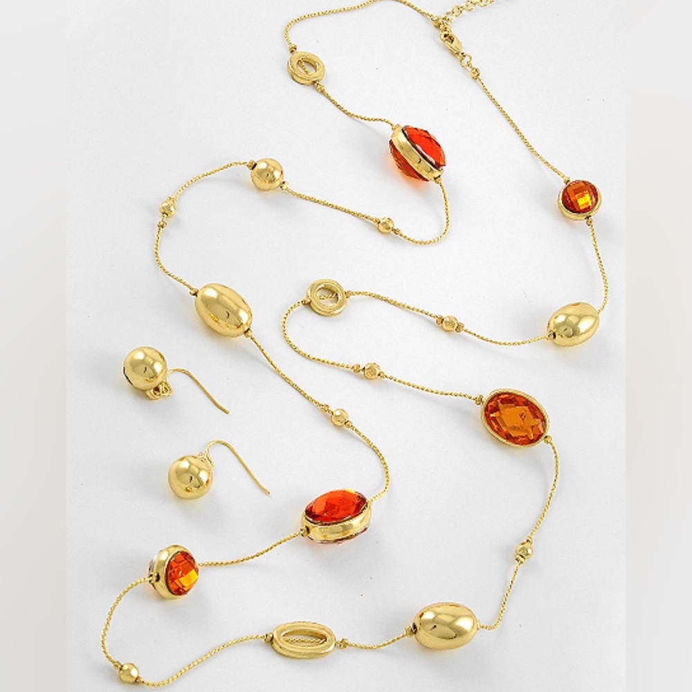 Citrine and Gold Necklace